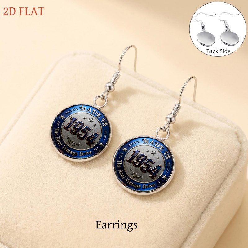 5pc Vintage-Inspired 1954-Themed Necklace, Earrings & Brooch Set